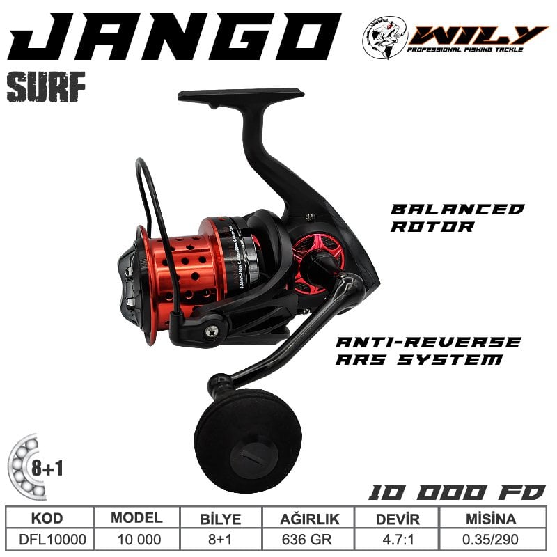 Wily Jango 10000 Surf Olta Makinası 8+1 bb