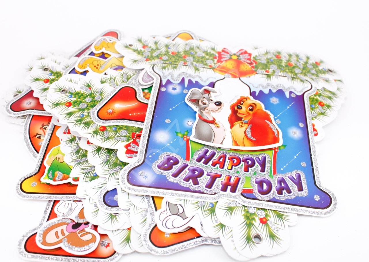 3 BOYUTLU HAPPY BİRTHDAY KARAKTERLİ YAZI