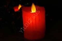 KIRMIZI 7CM PİLLİ MUM