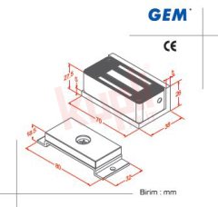 GEM Gianni Manyetik Kilit - Standart - GL 80F