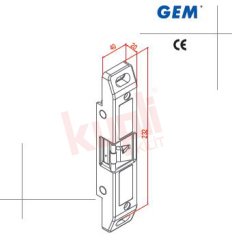 GEM Gianni Elektrikli Kilit Karşılığı - Panik Bar Tip - Fail Safe/Secure - GK 1150