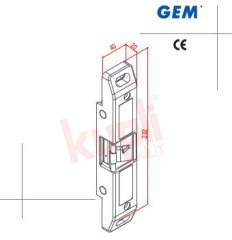 GEM Gianni Elektrikli Kilit Karşılığı - Panik Bar Tip - Fail Safe/Secure - GK 1100