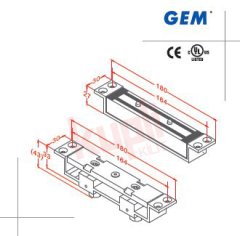 GEM Gianni Manyetik Mekanik Kilit (ShearMagnet) - Gömme Tip - Fail Safe - GS 200M