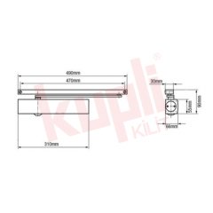 Briton 2130B.T.S Hidrolik - Açılış Stoplamalı - Kayar Kollu - EN 2-4