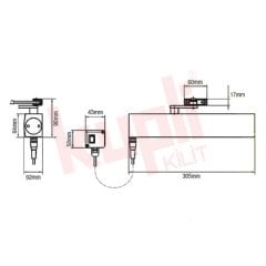 Briton Elektromanyetik Kapı Kapatıcı - Max. 1100 mm 80 kg - EN 4 - 9964