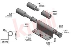 Demka Yaylı Yangın Menteşesi 26x47 mm Kaynaklı