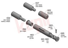 Demka Yaylı Yangın Menteşesi 26 mm Boru Kaynaklı