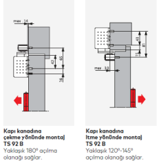 DORMA TS 92 KAYAR KOLLU KAPI KAPATICI