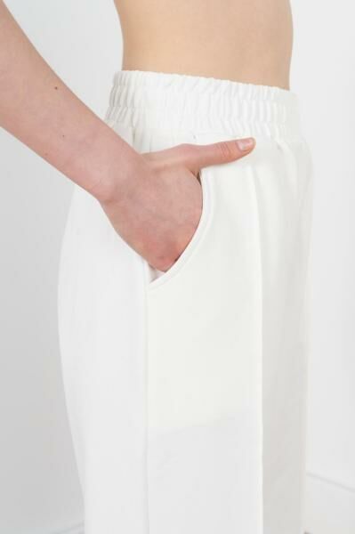 Duru Önden Dikişli Beli Lastikli Cepli Ekru Jogger