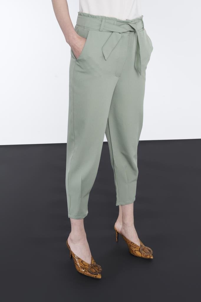 Laressa Kemerli Mint Pantolon
