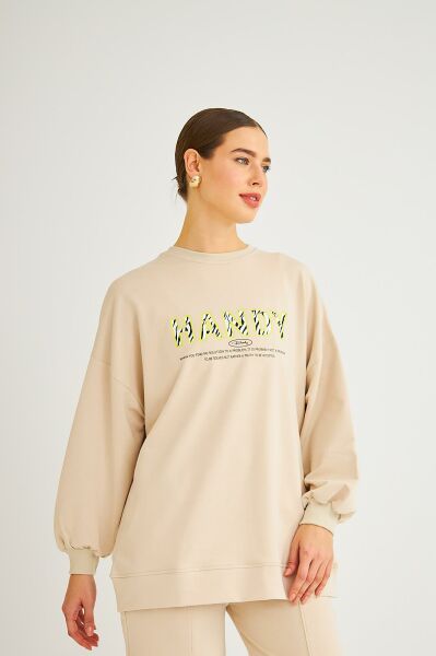 Handy Baskılı Pamuklu Oversize Taş Alt Üst Takım