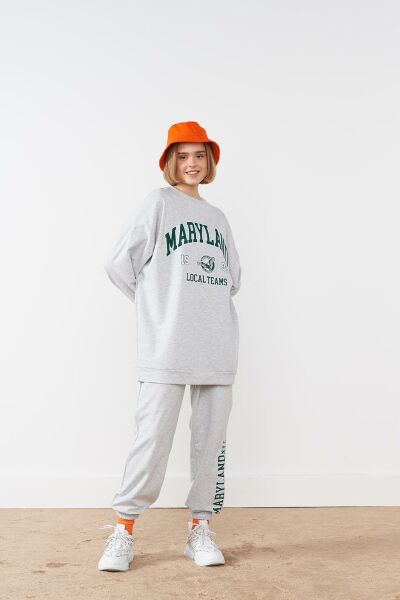 Maryland Pamuklu Oversize Gri Takım