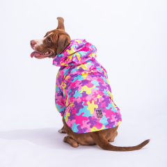 *23559-Pawstar Rosea Camouflage Big Raincoat 3XL-4XL-5XL-6XL-7XL Yeni Sezon