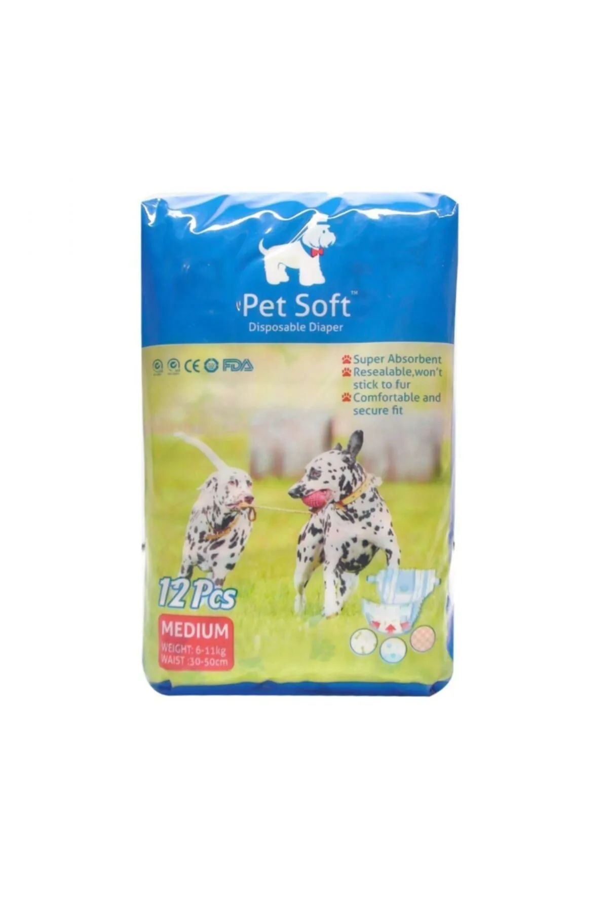 Pet Soft Köpek Için Alt Tuvalet Bezi M 12'Li