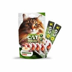 Eurogold Cat Sıvı Kedi Ödülü Tavuk-Ciğer 5x15 Gr. 12’li