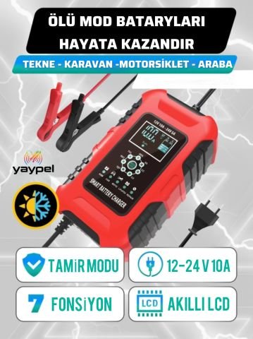 ŞARJ CİHAZI 12V 10A 24V 5A Otomatik seçici modüllü