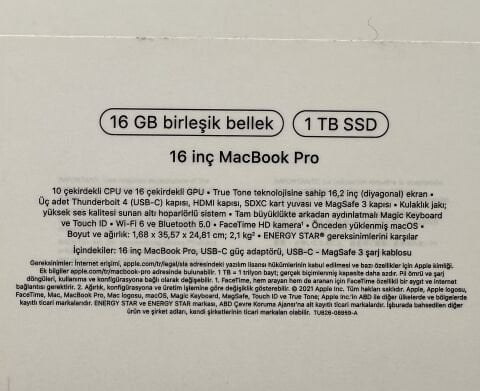 MacBook Pro 16 inc M1 Pro 10CPU 16GPU 16GB 1TB