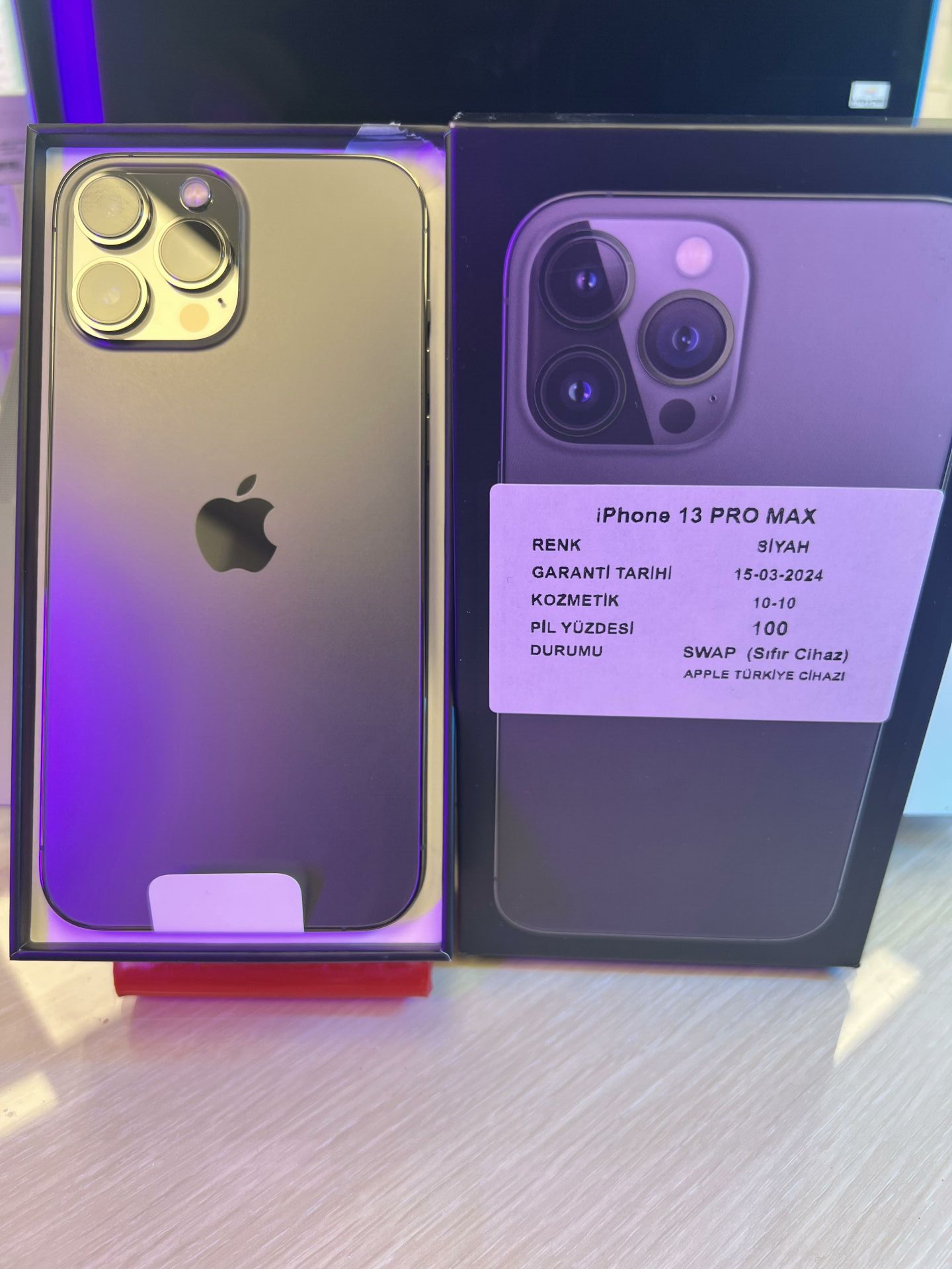 İphone 13 PRO MAX 128GB SİYAH SWAP (SIFIR CİHAZ)