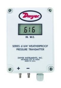 Düşük Hava Fark Basınç Transmiteri, Aralık +/- 250Pa 616WL-35-LCD