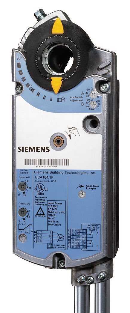 SIEMENS GCA326.1E Damper Motoru 230V Yay Geri Dönüşlü 18Nm Tork, ON-OFF Kontrol Çift Yardımcı Kontaklı