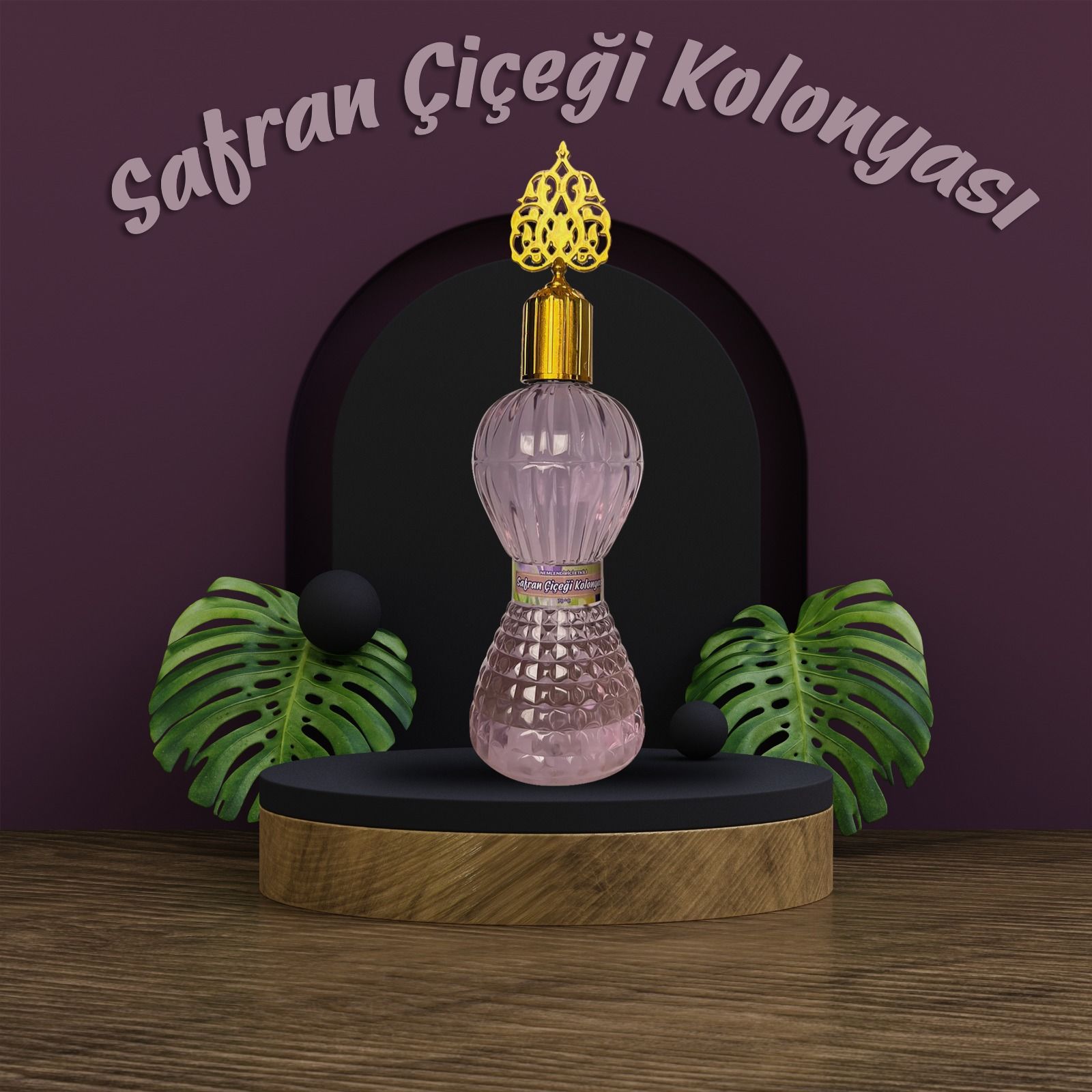 SAFRAN ÇİÇEĞİ KOLONYASI - 300 ML (NEMLENDİRİCİ ETKİLİ, OSMANLI KAPAKLI)