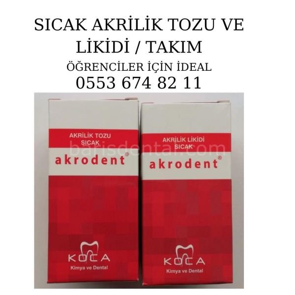Akrodent Sıcak Akrilik Takımı TOZ+LİKİT