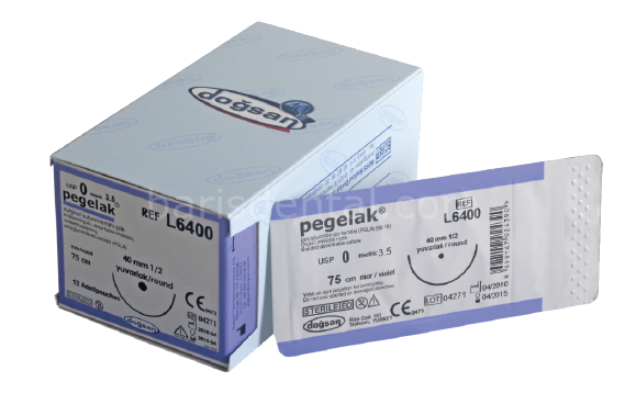 Pegelak 5/0 16 3/8 keskin (Δ),75 cm ,örgülü ,emilebilir (~56-70 gün)