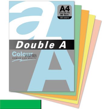 Double A Renkli Fotokopi Kağıdı 25 Lİ A4 80 GR Papağan Yeşili