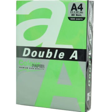 Double A Renkli Fotokopi Kağıdı  500 LÜ A4 80 GR Pastel Zümrüt Yeşili