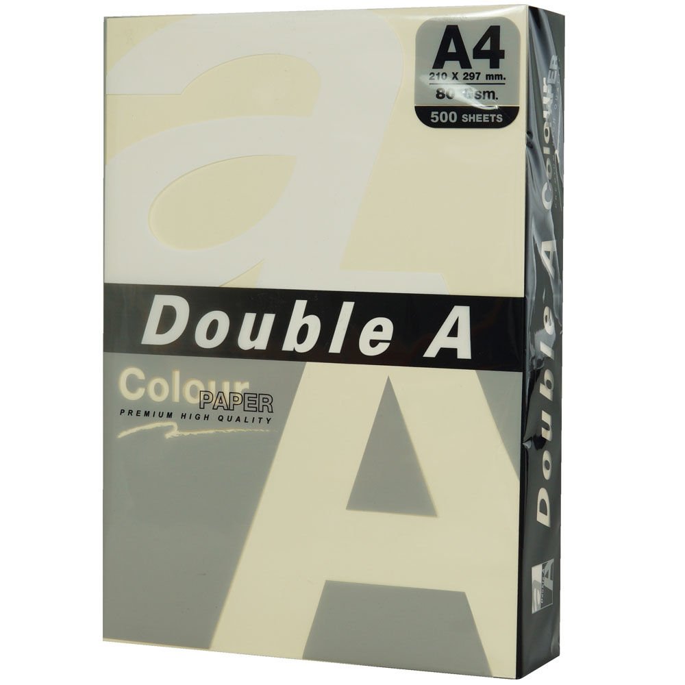 Double A Renkli Fotokopi Kağıdı  500 LÜ A4 80 GR Pastel Fildişi