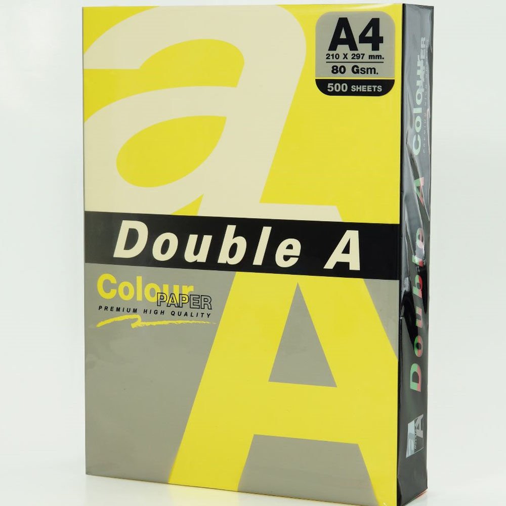 Double A Renkli Fotokopi Kağıdı  500 LÜ A4 80 GR Limon Sarısı