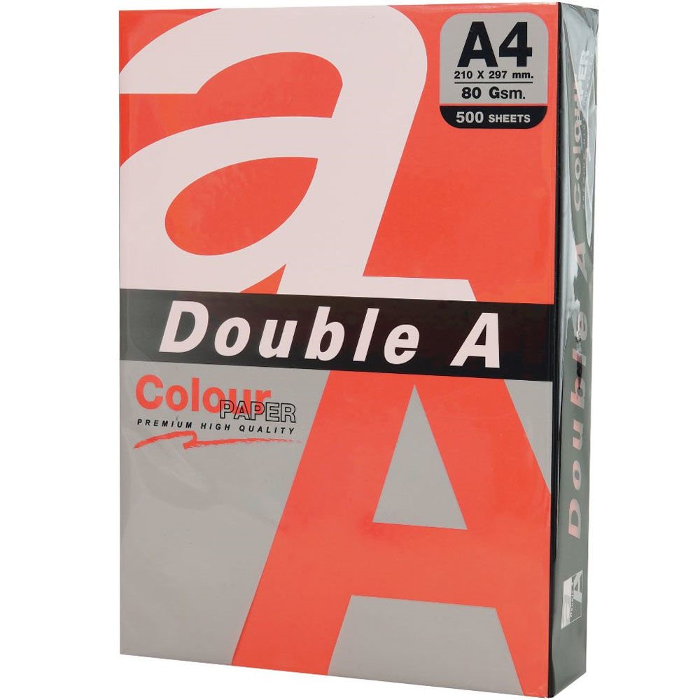 Double A Renkli Fotokopi Kağıdı  500 LÜ A4 80 GR Kırmızı