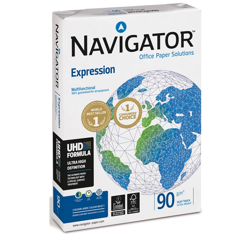 Navigator Fotokopi Kağıdı Gramajlı Laser-Copy-Inkjet Expression 500 LÜ A4 90 GR Beyaz