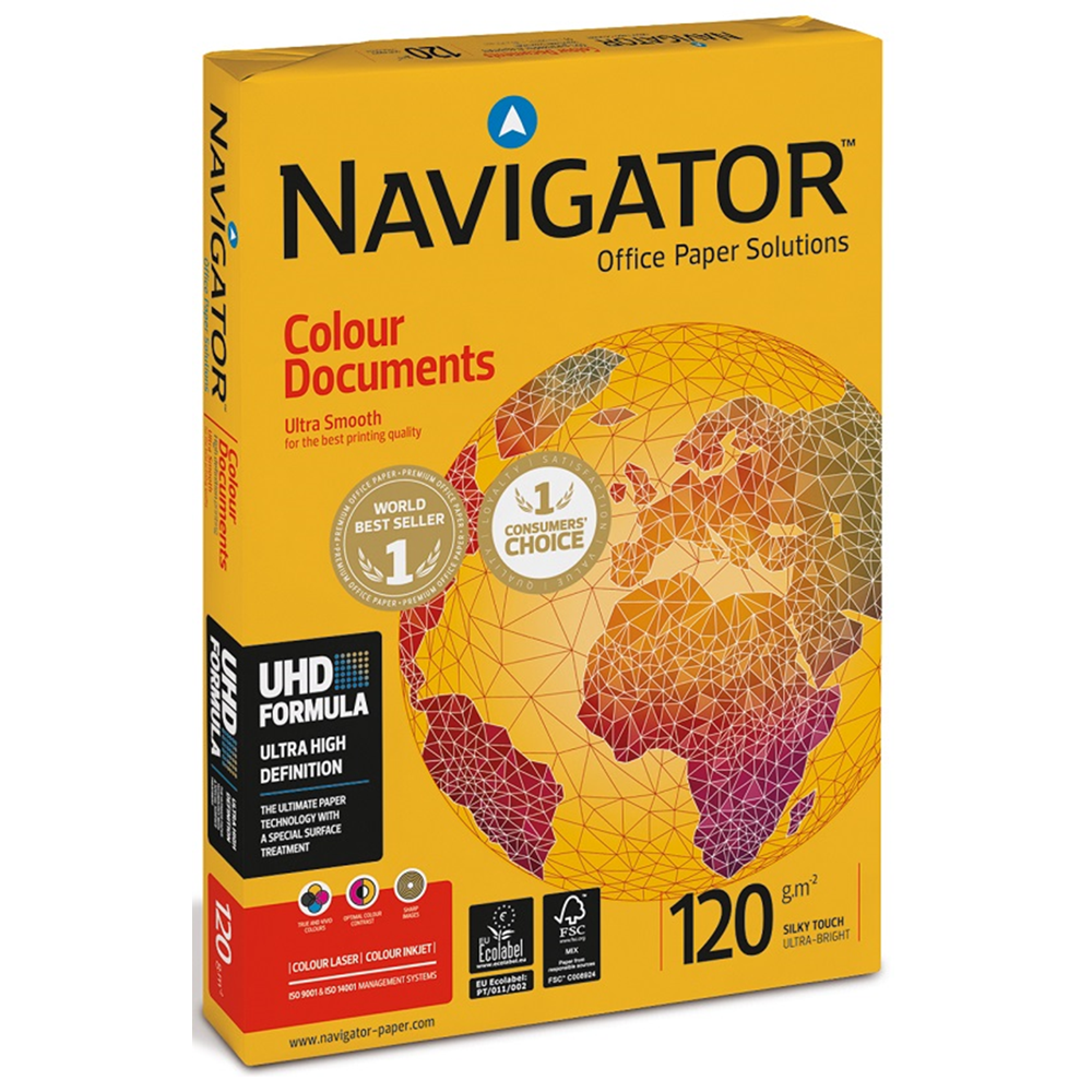 Navigator Fotokopi Kağıdı Gramajlı Laser-Copy-Inkjet Colour Documents 500 LÜ A3 120 GR Beyaz