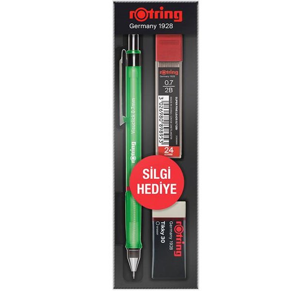 Rotring Okul Seti Visuclick Versatil/Min Silgi 0.7 MM Yeşil RO-VK07-YESIL