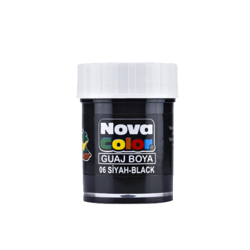 Nova Color Guaj Boya Şişe 12 Lİ Siyah NC-108