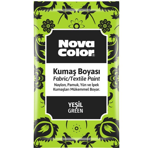 Nova Color Kumaş Boyası Toz 12 GR Yeşil Nc-903