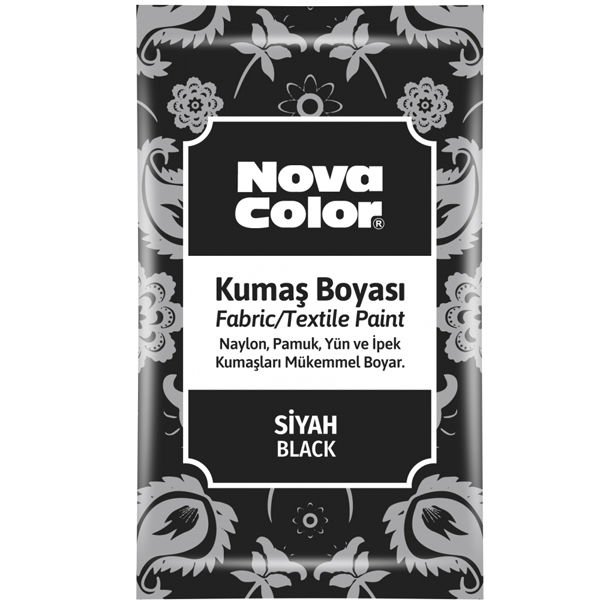 Nova Color Kumaş Boyası Toz 12 GR Siyah Nc-904