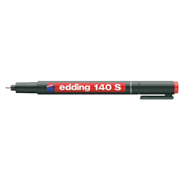 Edding Asetat Kalemi Permanent S Seri 0.3 MM Kırmızı 140 S