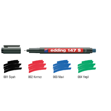 Edding Asetat Kalemi Permanent S Seri 0.3 MM Yeşil 147 S