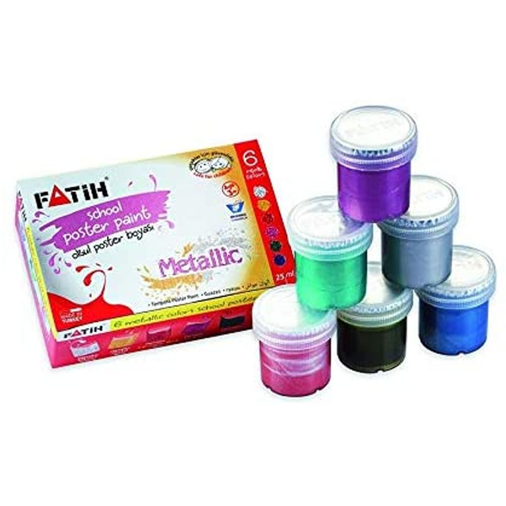 Fatih Guaj Boya Metalik 6 Renk 6x25=150 ML