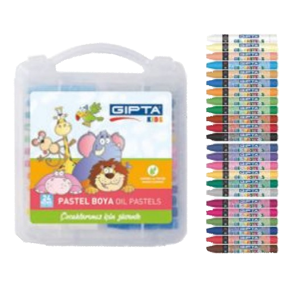 Gıpta Pastel Boya Çantalı Altıgen 24 Renk K362