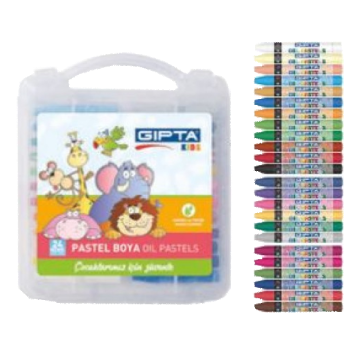 Gıpta Pastel Boya Çantalı Altıgen 24 Renk K362