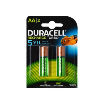 Duracell Şarjlı Kalem Pil (AA) 2500 MAH 1,2 V 2 Lİ