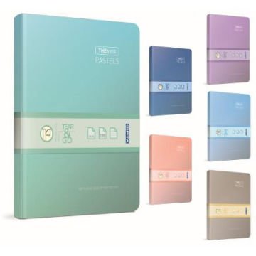 Gıpta Thebook Pastels İp.Dkş.Sert Kapak Defter 20x28 200 YP Kare 3305