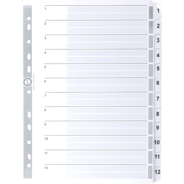 Serve Seperatör 1-12 Rakamlı Kağıt A4 SV5325