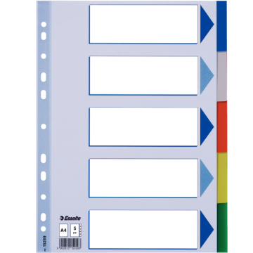 Esselte Seperatör 5 Renkli Plastik A4 15259