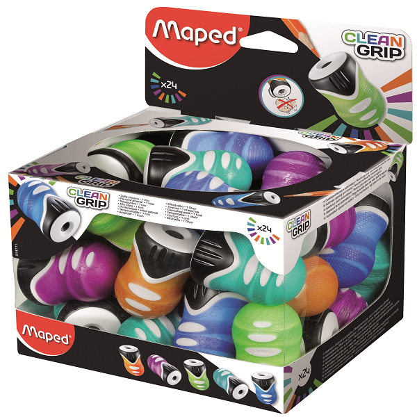 Maped Kalemtıraş Clean Grip Tek Delikli Plastik Hazneli 014111