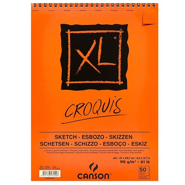 Canson Croquıs XL Eskiz 90 GR Üsten Spiralli A4 50 YP