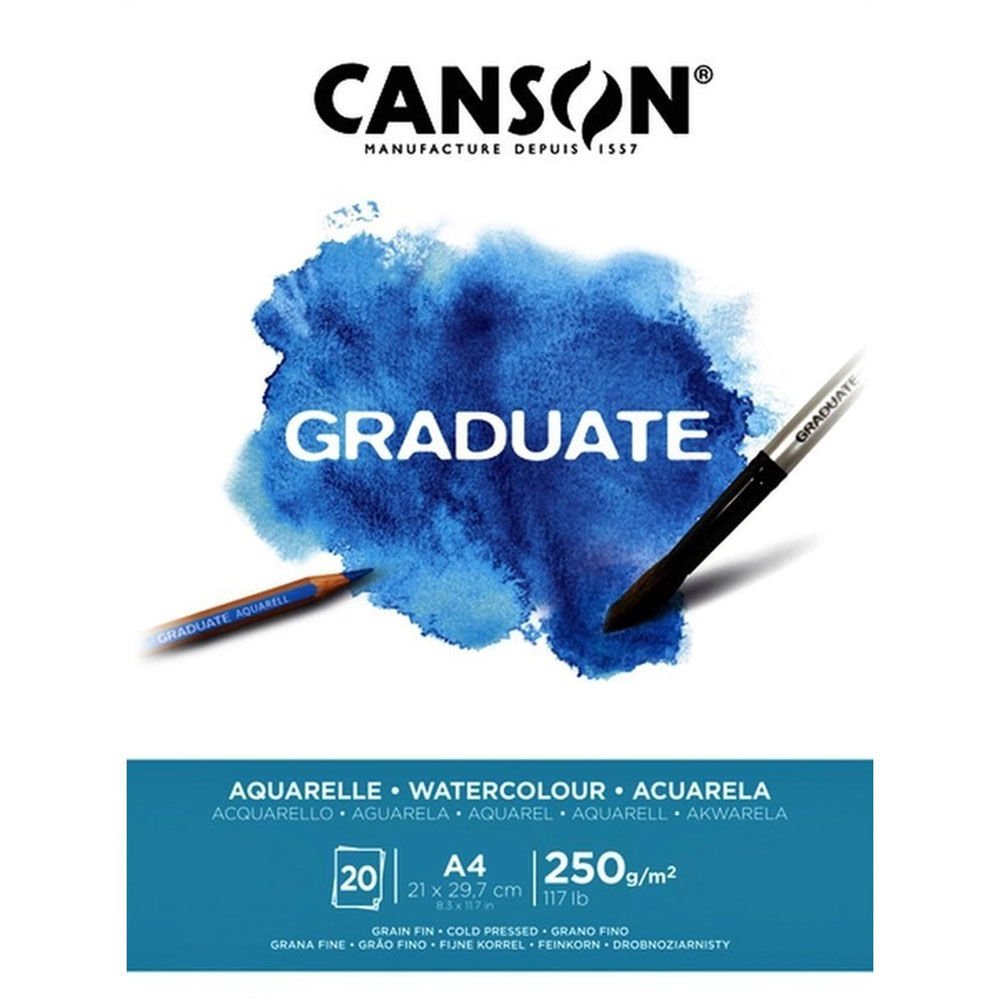 Canson Sulu Boya Bloğu Graduate 20 Syf A4 250 GR